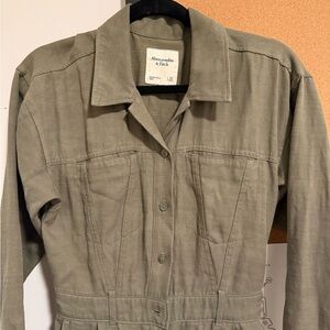 Abercrombie & Fitch Women's Olive Jumpsuit
